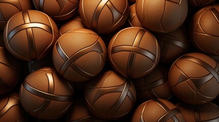 Obraz premium Background with basketballs in Bronze color.