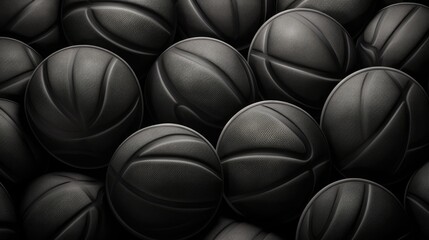 Background with basketballs in Charcoal color.