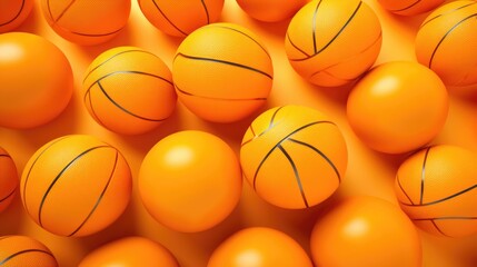 Obraz premium Background with basketballs in Orange color