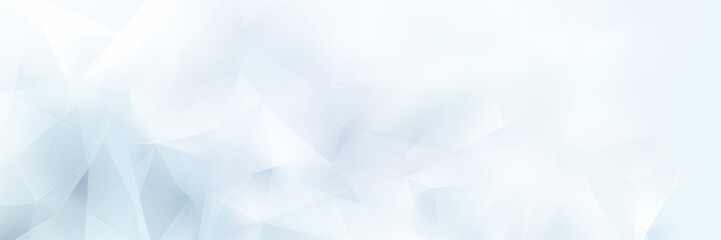 Abstract White 3d Geometric Shape Blue Background Banner - obrazy, fototapety, plakaty