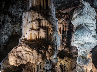 The cave Postojna Cave in Slovenia