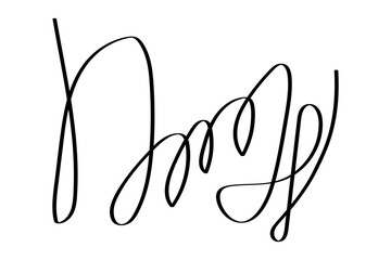 Fictitious handwritten signature. Autograph. Vector illustration