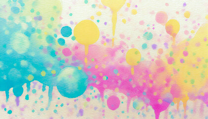 colorful alcohol ink / watercolor drops and smudges,  16:9 widescreen texture on white paper background / wallpaper,