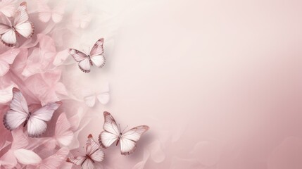 Background with butterflies in Pearl color.