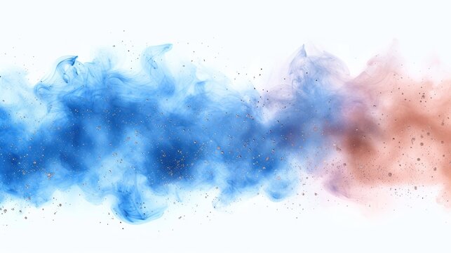 a blue and a red cloud of smoke on a white background with space for text or a picture to put on a t - shirt.