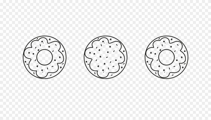 Outline Illustration of cookie