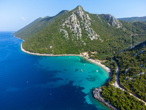Beautiful Divna beach on Peljesac peninsula in southern Croatia