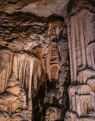 The cave Postojna Cave in Slovenia.