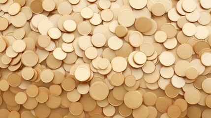 Background with coins is Beige color.