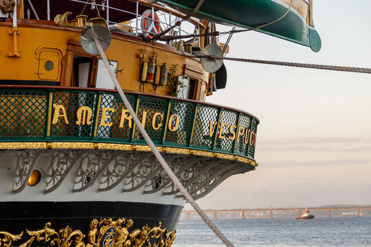 Amerigo Vespucci ship in Rio de Janeiro, Brazil