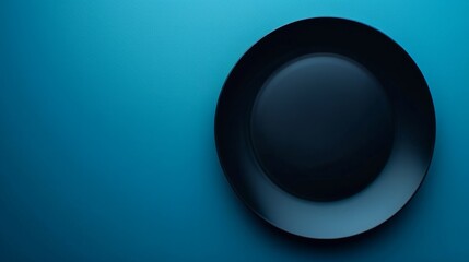Fototapeta na wymiar dark colored empty round plate generative ai