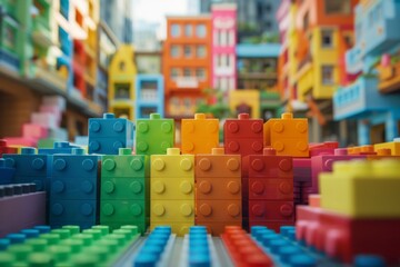 Close Up of Lego Building