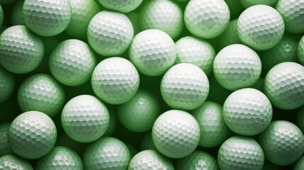 Background with golf balls in Green color