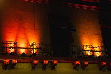 Old building illuminated