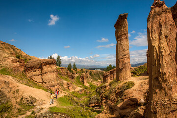 Rock formations Tower tower, Huancayo Peru - Powered by Adobe