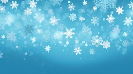 Background with snowflakes in Aqua color