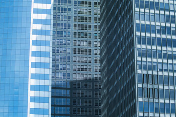 Modern blue buildings