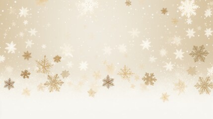 Background with snowflakes in Ivory color.