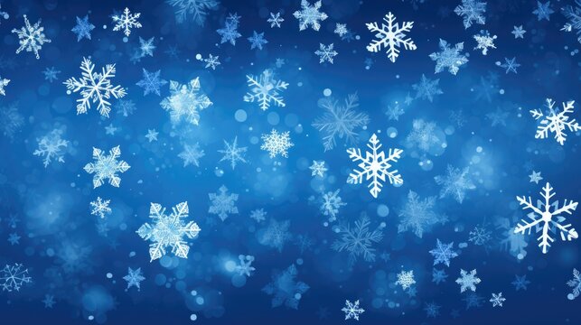 Background with snowflakes in Indigo color.
