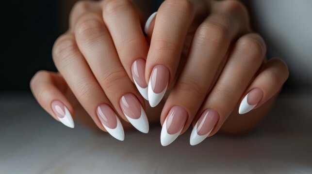 woman's hands with manicure. generative ai