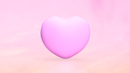 The Heart for love or health concept 3d rendering..