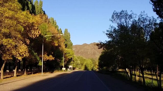 LLegada a Uspallata en auto, Video en movimiento