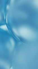 Blue cosmetic serum liquid bubbles macro close-up background. Concept moisturizer essence gel and collagen fluid bubble molecules. Glossy oil droplets 3D illustration product demo backdrop wallpaper.