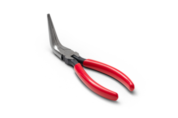 Ergonomic 6-Inch Bent Long Nose Pliers with 70-Degree Angle for Hard-to-Reach Areas, Durable Steel with Comfort-Grip Handles