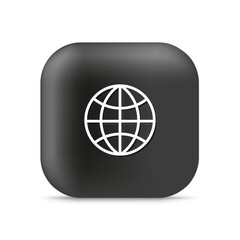 Social media web icon, square shape with rounded corners, highlight and shadow. Web.. Vector illustration. PNG	