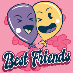 Cartoon style balloon. Lots of balloons for birthday and party. Flying ball with rope. Blue, red, yellow and green ball isolated on white background. 