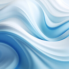 Obraz premium Blue and white waves abstract background