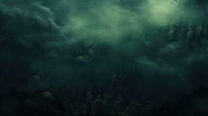Fototapeta premium Dark Green Color Fog Background
