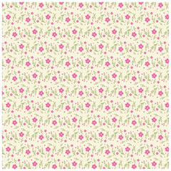 seamless pattern with pink flowers, floral pattern in pastel colors