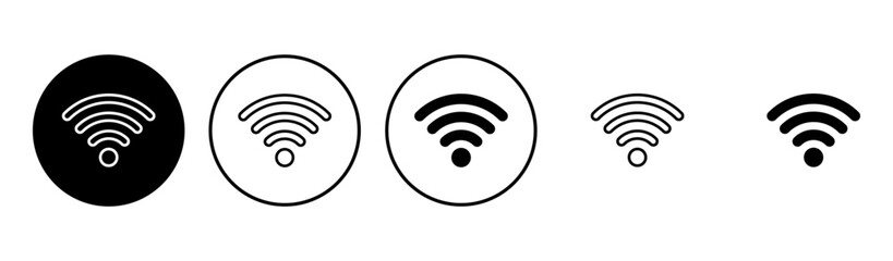 Wifi icon set. signal vector icon. Wireless  icon vector