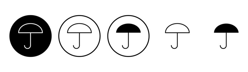 Umbrella icon set. umbrella sign icon - obrazy, fototapety, plakaty