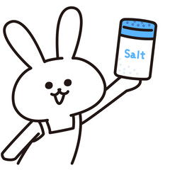 色加工ok うさぎ素材No.221 塩