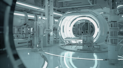 futuristic laboratory background