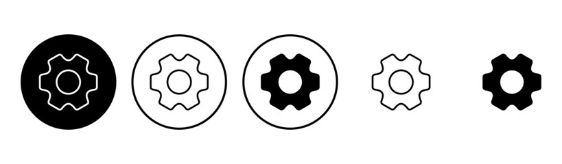 setting Icon set. Cog settings Icon Symbol