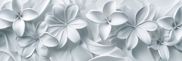 minimalistic White flowers background