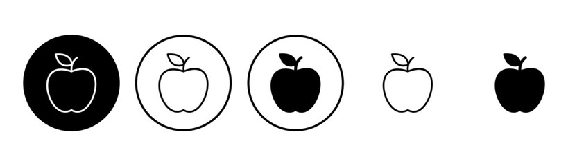 Apple icon set. Apple vector icon. apple symbols for your web design.