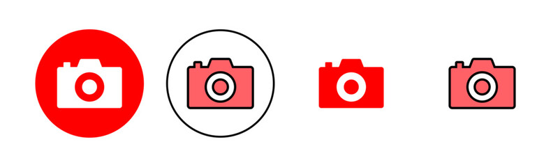Camera icon set illustration. photo camera sign and symbol. photography icon.