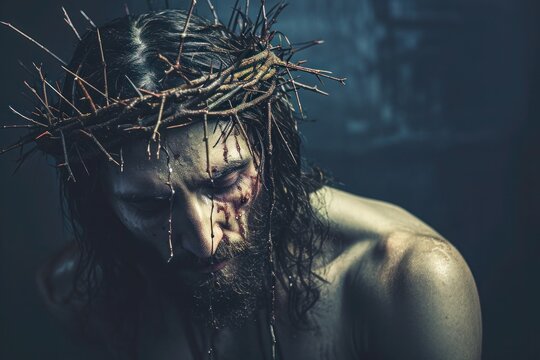 Symbolic image of Jesus Christ wearing a thorned crown, reflecting the weight of spiritual responsibility and sacrifice