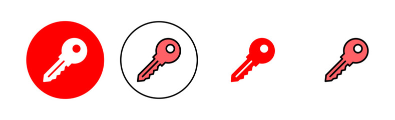 Key icon set illustration. Key sign and symbol.