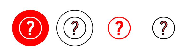 Question icon set illustration. question mark sign and symbol