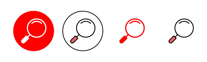 Search icon set illustration. search magnifying glass sign and symbol