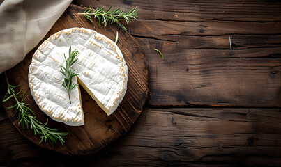 sliced brie cheese on a wooden board