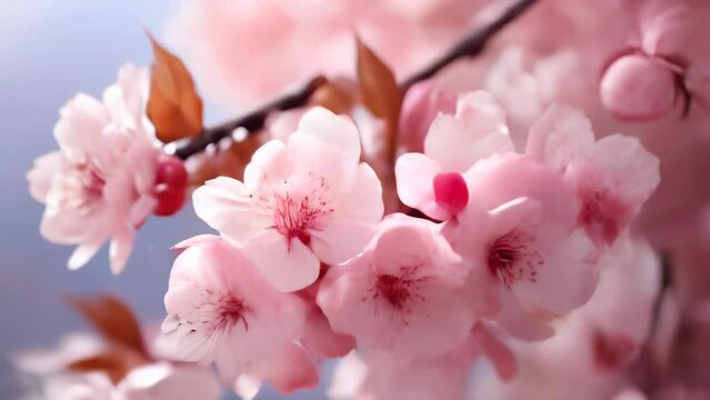 Spring flowering of fruit trees. AI