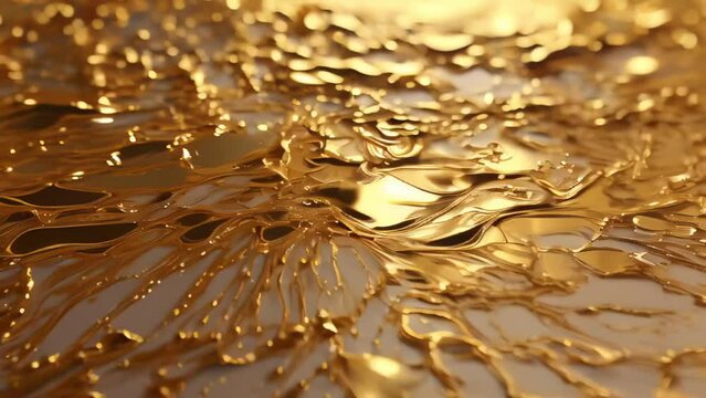 Abstract background with golden liquid.