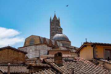 Naklejka premium Historic Old Town of Siena - Italy