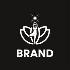 the lotus yoga logo